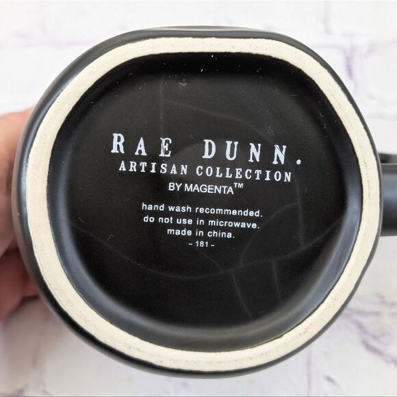 Rae Dunn AQUARIUS Zodiac Constellation Double-Sided Black/Gold Ceramic Mug - Picture 5 of 7